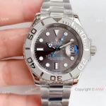 Copy Noob Rolex Watches Rolex Yacht-master ETA 2836 SS Rhodium Grey Dial